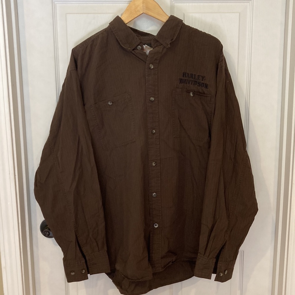 Harley-Davidson Brown Casual Button Down Shirt